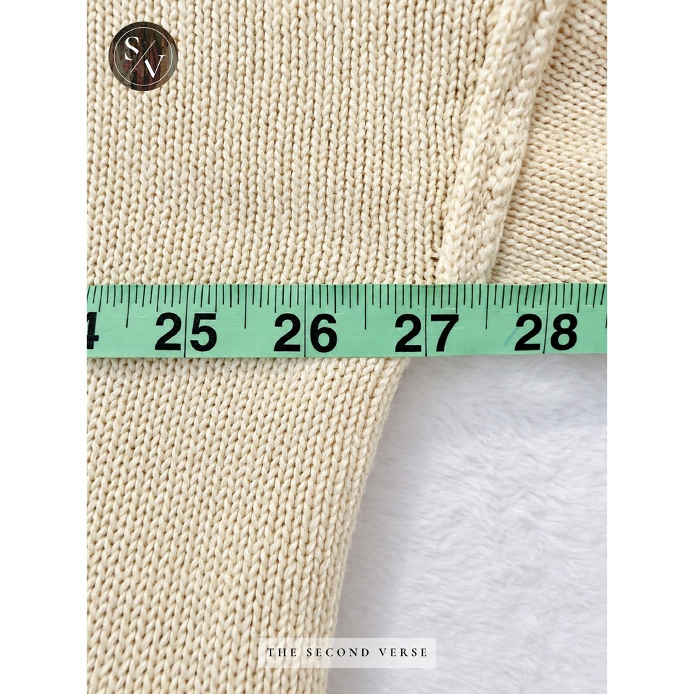 Primark Womens Large Cream Oversized Crewneck Sweater Minimalist Slouchy - Picture 8 of 9